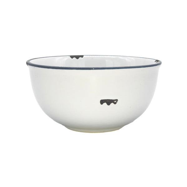 Tinware 7-Piece Prep Set- White w/ Slate Rim