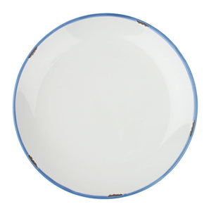 Tinware Dinner Plate in White - Set of 4