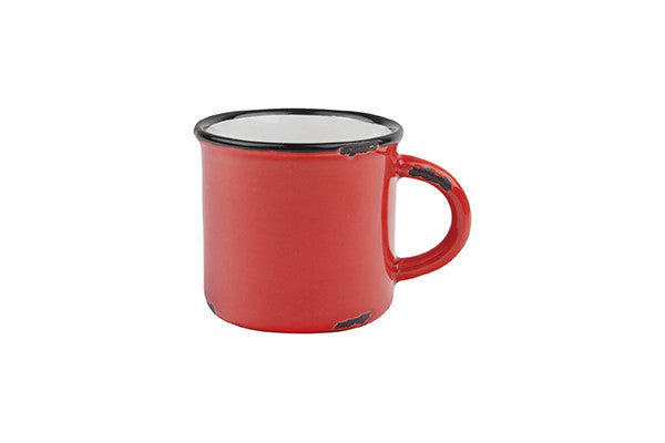 Tinware Espresso Mug in Red - Canvas Home