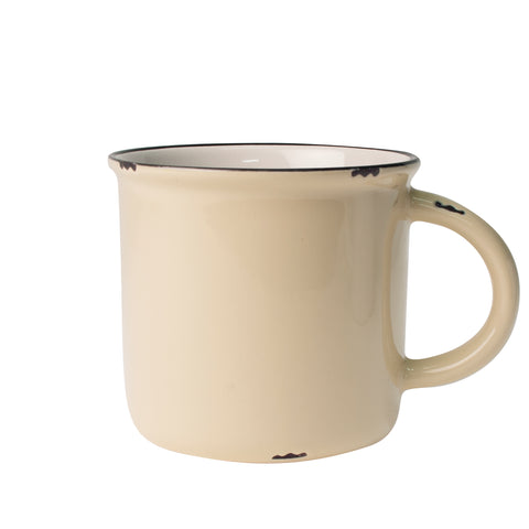 Tinware Mug in Cream - Set of 4