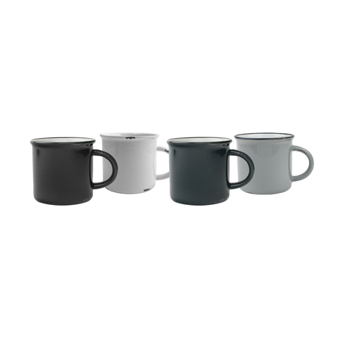 Tinware Mug Gift Set- Greyscale