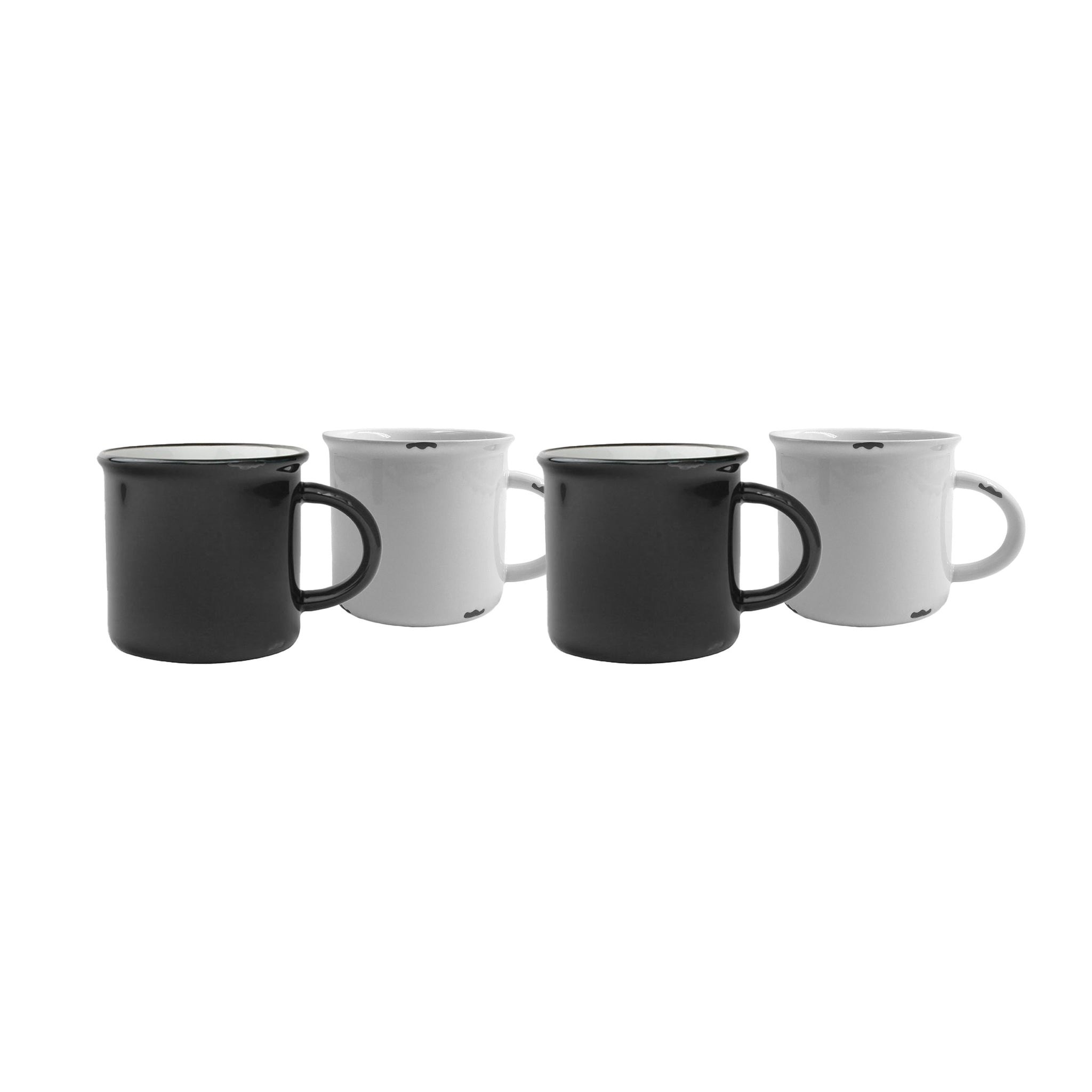 Tinware Mug Gift Set- Black & White
