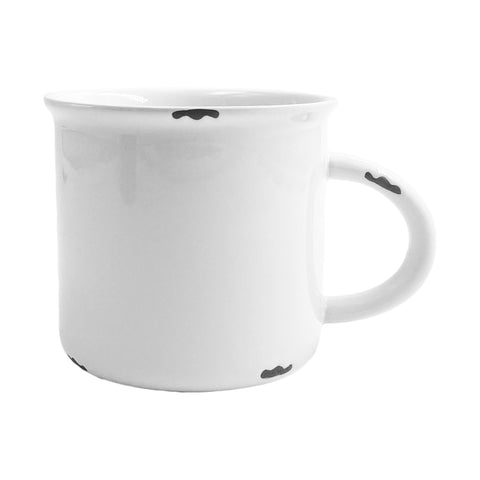 Tinware Mug in Solid White- Set of 4