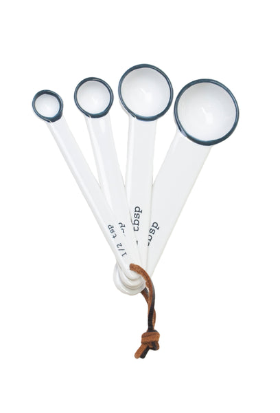 Tinware 7-Piece Prep Set- White w/ Slate Rim