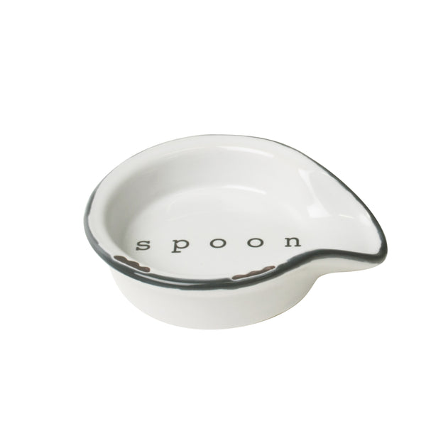 Tinware 7-Piece Prep Set- White w/ Slate Rim