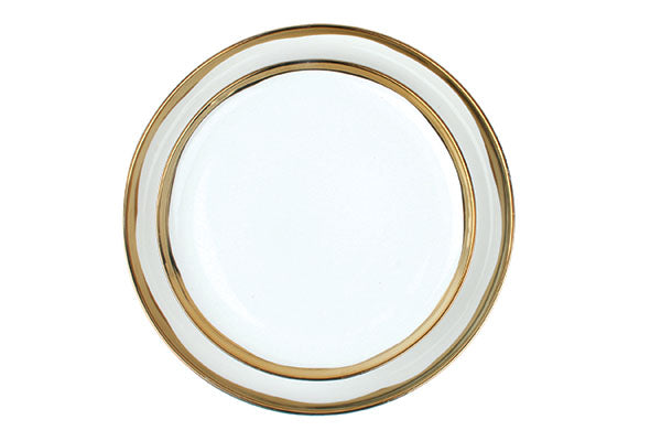 Dauville Gold Metallic Porcelain 3 Piece Dinnerware Set, Service For 1 Canvas Home Dauville, Dauville Cereal Bowl, Dauville Collection, Dauville Dinner Plate, Dauville Gold, Dauville Gold Cereal Bowl, Dauville Gold Dinner Plate, Dauville Gold Metallic, Dauville Gold Metallic Porcelain Cereal Bowl, Dauville Gold Metallic Porcelain Dinner Plate, Dauville Gold Salad Plate, Dauville Porcelain Cereal Bowl, Dauville Salad Plate, Gold, Gold Accent, Gold Metallic Accent, Gold Rim, Plates, Porcelain, Por