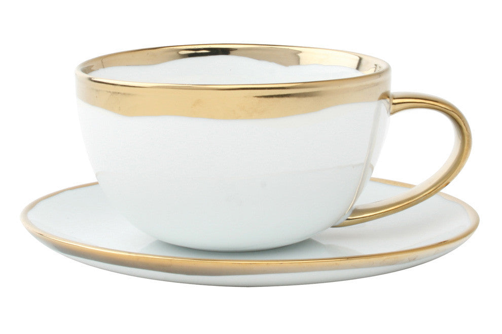 Dauville Cup & Saucer in Gold - Canvas Home