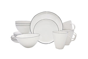 Abbesses 16-piece place setting - Black