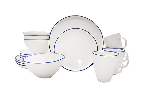 Abbesses 16-piece place setting - Blue