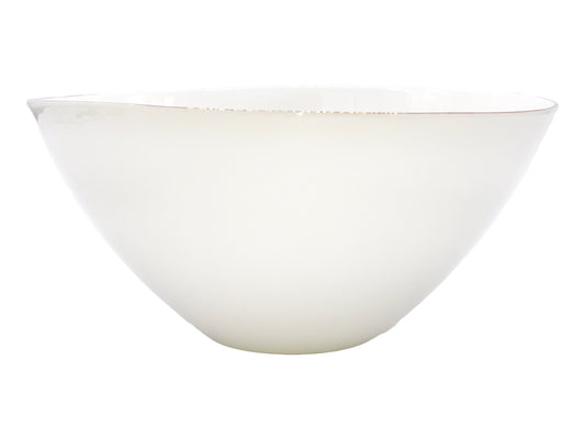 Abbesses Gold Rim Porcelain Serving Bowl, Set of 2 Canvas Home Abbesses, Abbesses Collection, Abbesses Gold Rim, Colored Rim, Gold, Gold Rim, Porcelain, Salad Bowl, Serving, Serving Bowl, Serving Bowls, Set of 2, White, White & Gold