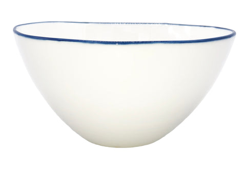 Abbesses Medium Bowl Blue Rim - Set of 4