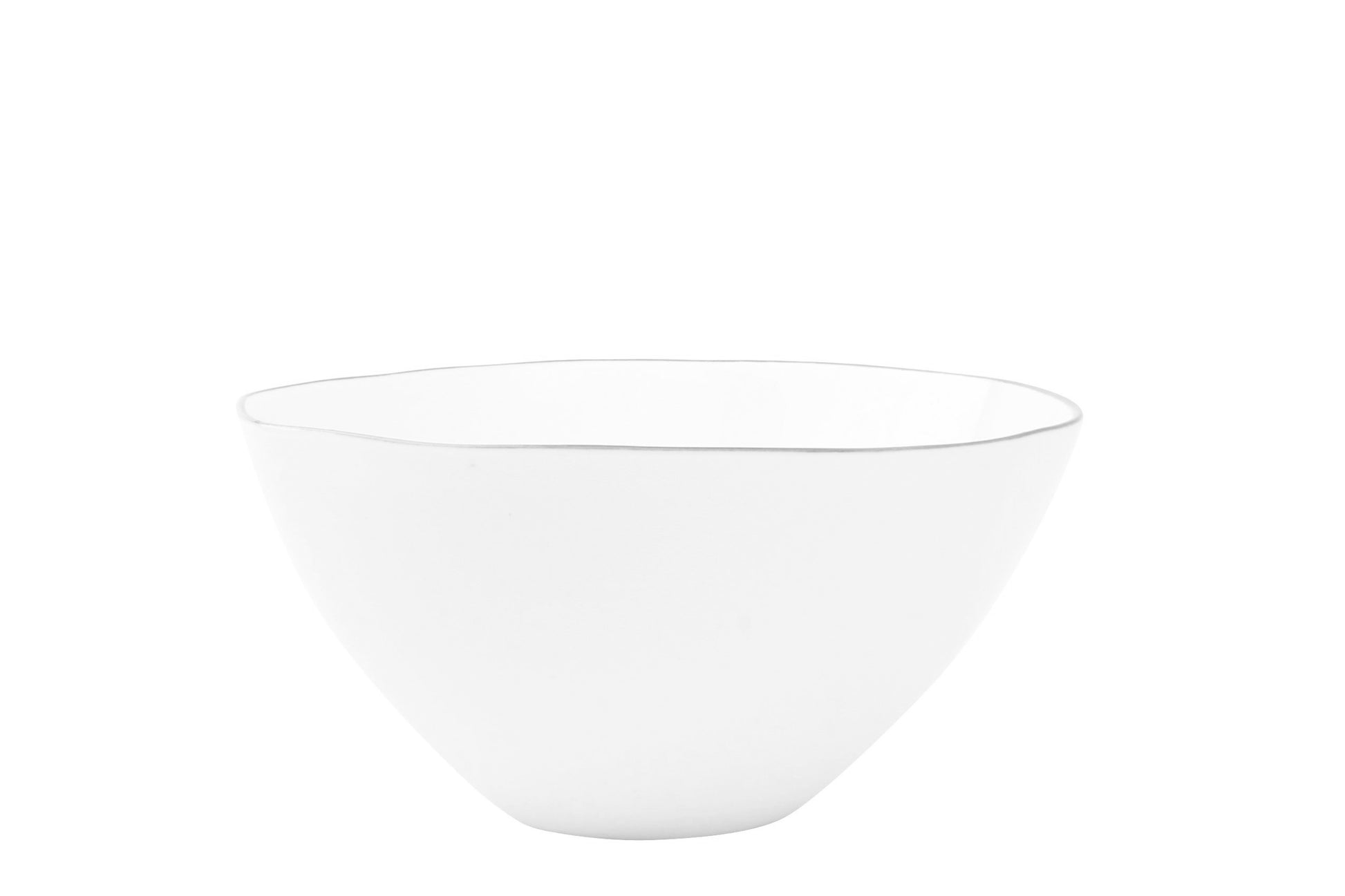 Abbesses Grey Rim Porcelain 4 Piece Dinnerware Set, Service For 1 Canvas Home 4 Piece Dinnerware Set, Abbesses, Abbesses Collection, Abbesses Grey Rim, Casual Dinnerware, Colored Rim, Colored Rim Dinnerware, Dinnerware Set, Grey, Grey Rim, Porcelain Dinnerware, White, White & Grey