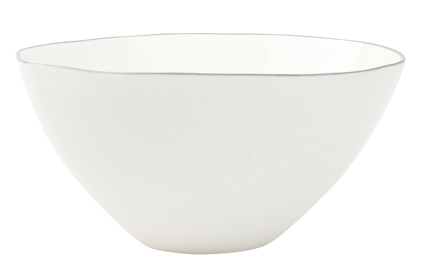 Abbesses Grey Rim Porcelain Small Bowl, Set of 4 Canvas Home Abbesses, Abbesses Bowl, Abbesses Collection, Abbesses Grey Rim, Appetizer Bowl, Bowls, Colored Rim, Colored Rim Dinnerware, Dessert Bowl, Dip Bowl, Grey, Grey Rim, Porcelain, Porcelain Dinnerware, Prep Bowl, Rice Bowl, White, White & Grey