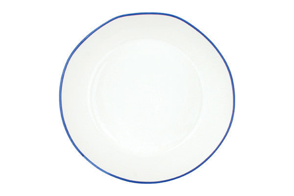 Abbesses Blue Rim Porcelain Pasta Bowl, Set of 4 Canvas Home Abbesses, Abbesses Blue Rim, Abbesses Bowl, Abbesses Collection, Abbesses Pasta Bowl, Abbesses Pasta Bowl Set, Blue, Blue Rim, Bowls, Casual Dinnerware, Colored Rim, Colored Rim Dinnerware, Pasta, Porcelain, Porcelain Dinnerware, Set of 4, White, White & Blue