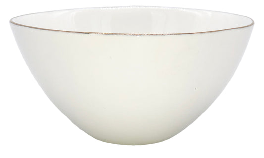 Abbesses Gold Rim Porcelain Small Bowl, Set of 4 Canvas Home Abbesses, Abbesses Bowl, Abbesses Collection, Abbesses Gold Rim, Appetizer Bowl, Bowls, Colored Rim, Colored Rim Dinnerware, Dessert Bowl, Dip Bowl, Gold, Gold Rim, Porcelain, Porcelain Dinnerware, Prep Bowl, Rice Bowl, White, White & Gold