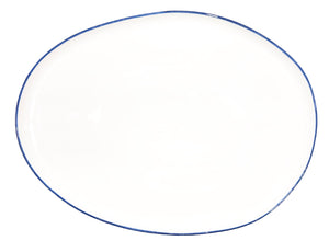 Abbesses Small Platter Blue Rim