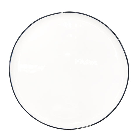 Abbesses Large Plate Black Rim - Set of 4