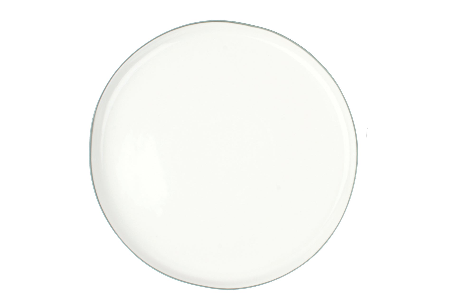 Abbesses Grey Rim Porcelain 16 Piece Dinnerware Set, Service For 4 Canvas Home 16 Piece Dinnerware Set, Abbesses, Abbesses Collection, Abbesses Grey Rim, Casual Dinnerware, Colored Rim, Colored Rim Dinnerware, Dinnerware Set, Grey, Grey Rim, Porcelain, Porcelain Dinnerware, Service For 4, White, White & Grey