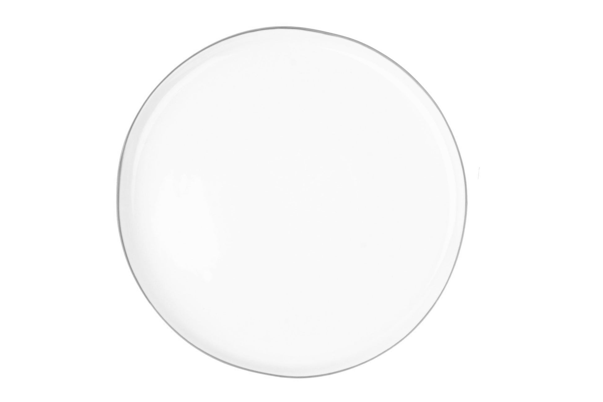 Abbesses Grey Rim Porcelain 4 Piece Dinnerware Set, Service For 1 Canvas Home 4 Piece Dinnerware Set, Abbesses, Abbesses Collection, Abbesses Grey Rim, Casual Dinnerware, Colored Rim, Colored Rim Dinnerware, Dinnerware Set, Grey, Grey Rim, Porcelain Dinnerware, White, White & Grey