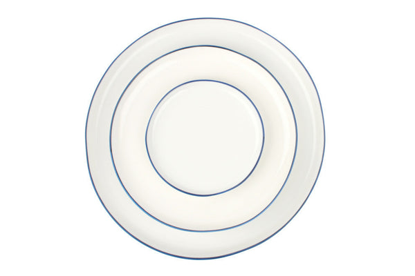 Abbesses Medium Plate Blue Rim - Canvas Home