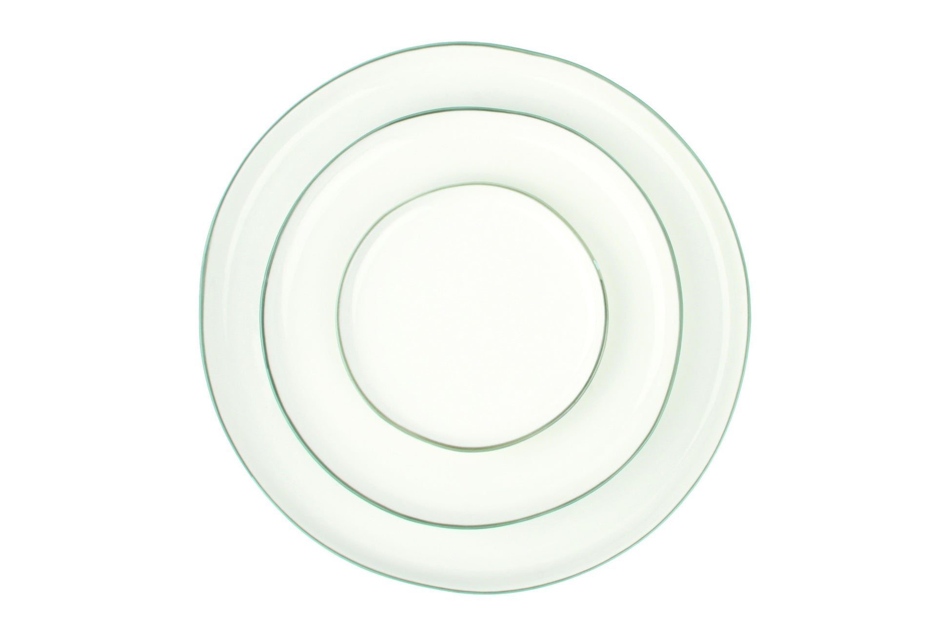 Abbesses Grey Rim Porcelain Salad Plate, Set of 4 Canvas Home Abbesses, Abbesses Collection, Abbesses Grey Rim, Abbesses Salad Plate, Abbesses Salad Plate Set, Casual Dinnerware, Colored Rim, Colored Rim Dinnerware, Grey, Grey Rim, Plates, Porcelain, Porcelain Dinnerware, Salad Plate, Set of 4, White, White & Grey