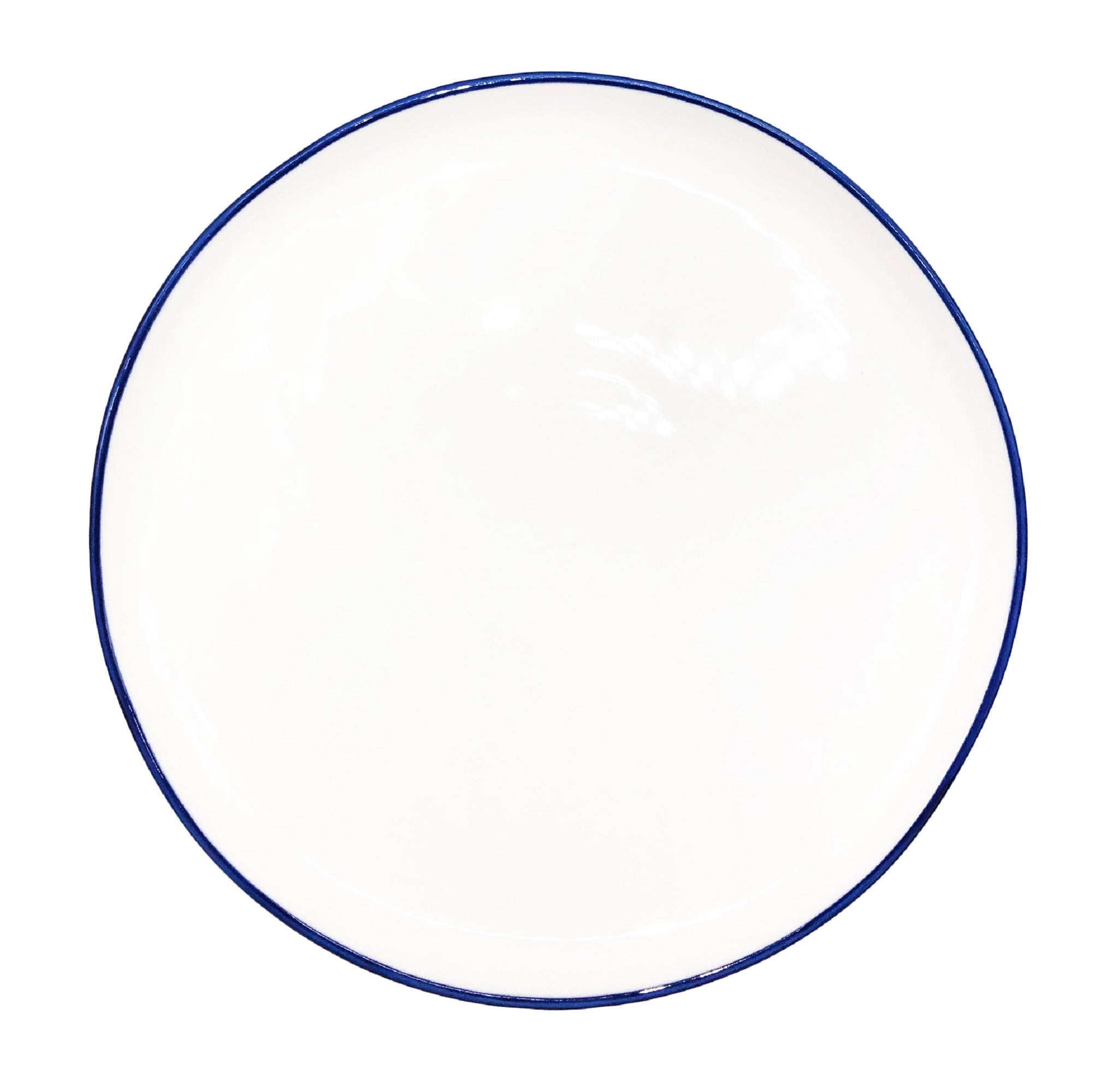 Abbesses Medium Plate Blue Rim - Set of 4