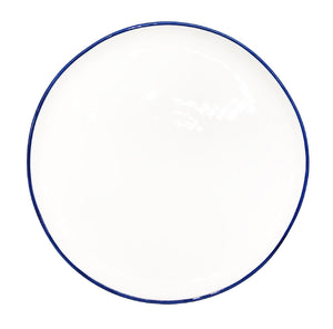 Abbesses Medium Plate Blue Rim - Set of 4