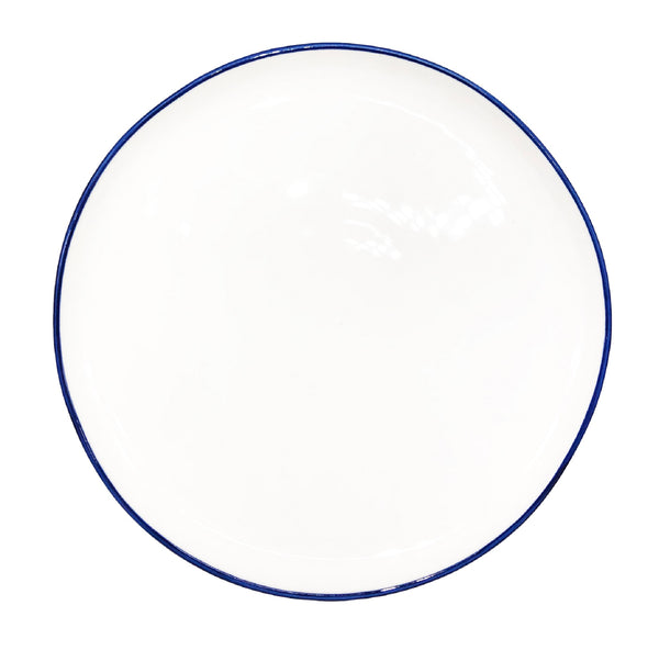 Abbesses Medium Plate Blue Rim - Set of 4