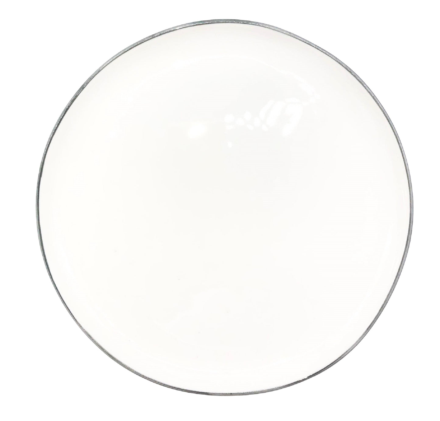 Abbesses Grey Rim Porcelain Salad Plate, Set of 4 Canvas Home Abbesses, Abbesses Collection, Abbesses Grey Rim, Abbesses Salad Plate, Abbesses Salad Plate Set, Casual Dinnerware, Colored Rim, Colored Rim Dinnerware, Grey, Grey Rim, Plates, Porcelain, Porcelain Dinnerware, Salad Plate, Set of 4, White, White & Grey