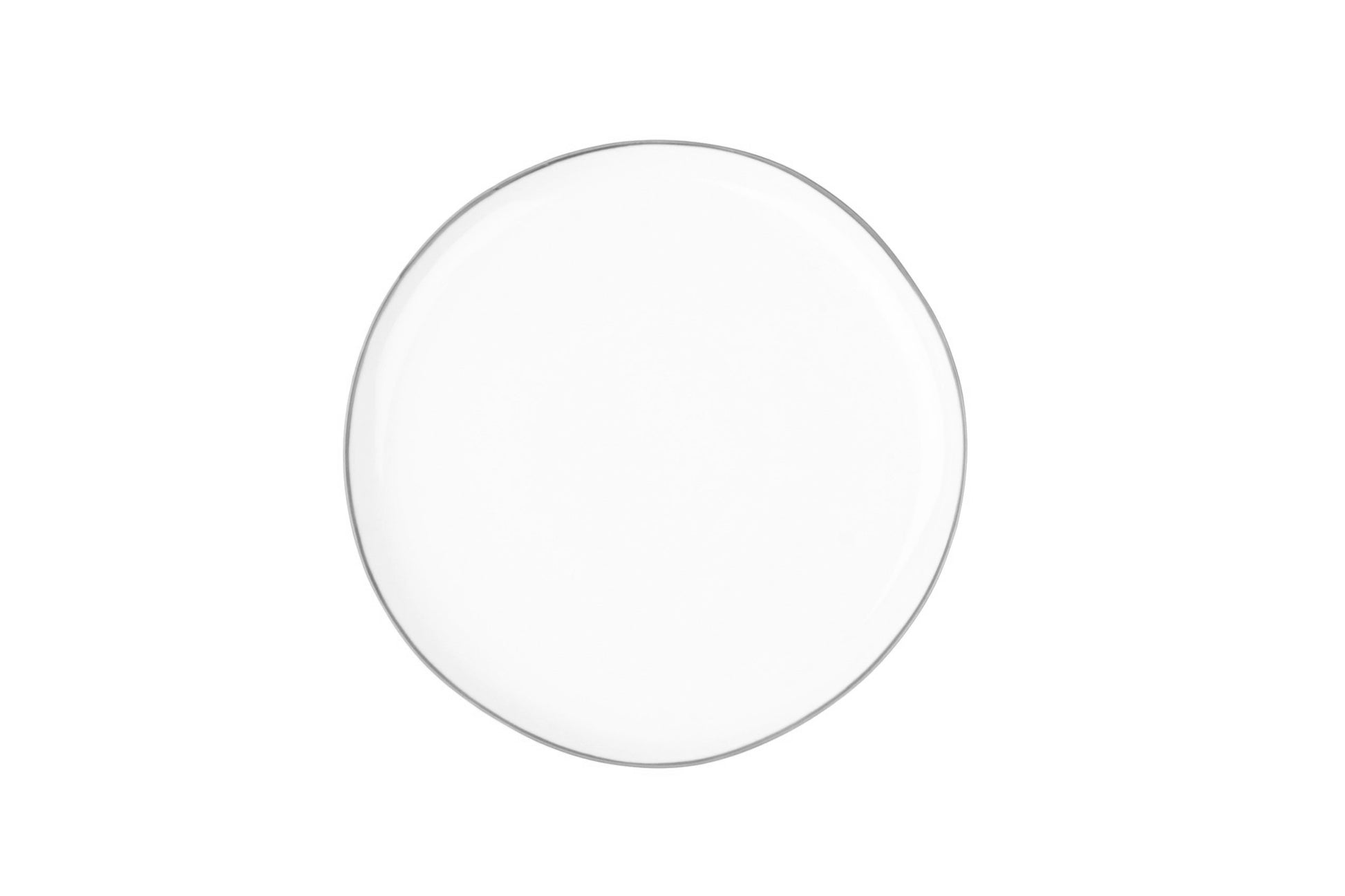 Abbesses Grey Rim Porcelain 4 Piece Dinnerware Set, Service For 1 Canvas Home 4 Piece Dinnerware Set, Abbesses, Abbesses Collection, Abbesses Grey Rim, Casual Dinnerware, Colored Rim, Colored Rim Dinnerware, Dinnerware Set, Grey, Grey Rim, Porcelain Dinnerware, White, White & Grey