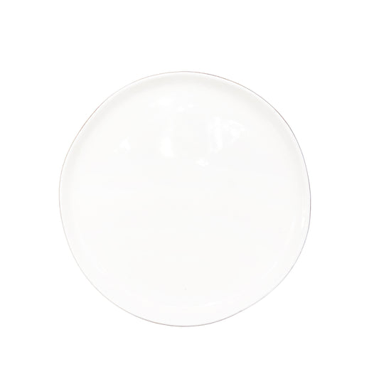 Abbesses Gold Rim Porcelain Tidbit Plate, Set of 4 Canvas Home Abbesses, Abbesses Collection, Abbesses Gold Rim, Abbesses Tidbit Plate, Abbesses Tidbit Plate Set, Casual Dinnerware, Colored Rim, Colored Rim Dinnerware, Gold, Gold Rim, Plates, Porcelain, Porcelain Dinnerware, Set of 4, Tidbit Plate, White, White & Gold