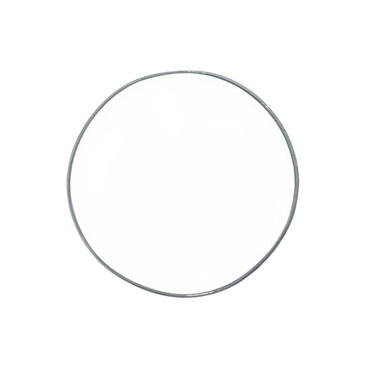 Abbesses Grey Rim Porcelain Tidbit Plate, Set of 4 Canvas Home Abbesses, Abbesses Collection, Abbesses Grey Rim, Abbesses Tidbit Plate, Abbesses Tidbit Plate Set, Casual Dinnerware, Colored Rim, Colored Rim Dinnerware, Grey, Grey Rim, Plates, Porcelain, Porcelain Dinnerware, Set of 4, Tidbit Plate, White, White & Grey