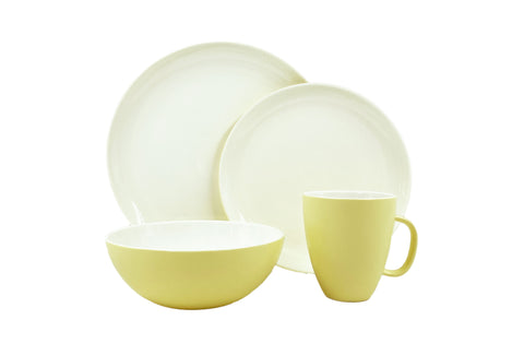 Procida 4-piece place setting - Yellow