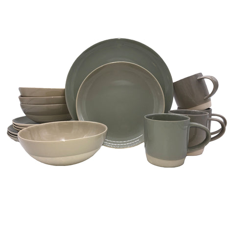 Shell Bisque 16-piece place setting - Grey