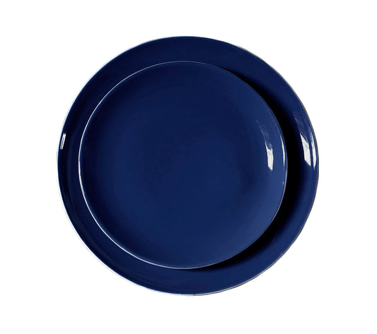 Shell Bisque Indigo Porcelain Dinner Plate, Set of 4 Canvas Home Blue, Casual Dinnerware, Dinner Plates, Plates, Porcelain, Porcelain Dinnerware, Set of 4, Shell Bisque, Shell Bisque Collection, Shell Bisque Dinner Plate, Shell Bisque Dinner Plate Set, Shell Bisque Indigo