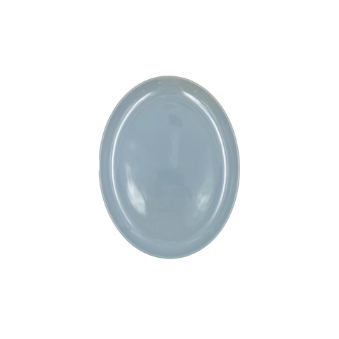 Shell Bisque Large Oval Plate- Blue - Set of 4