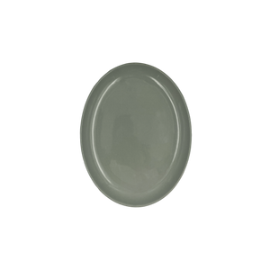 Shell Bisque Large Oval Plate- Grey- Set of 4