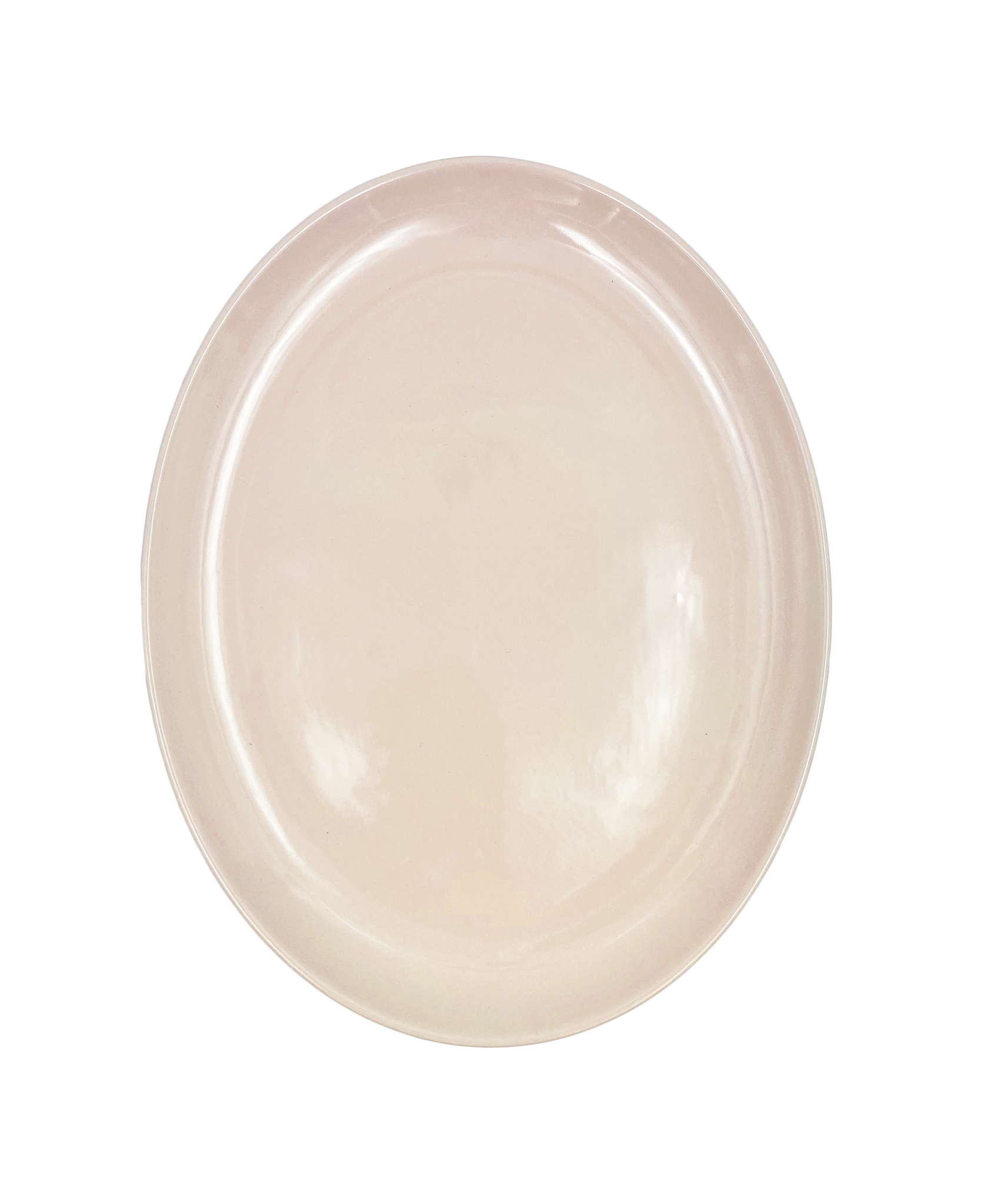 Shell Bisque Large Oval Plate- Soft Pink- Set of 4