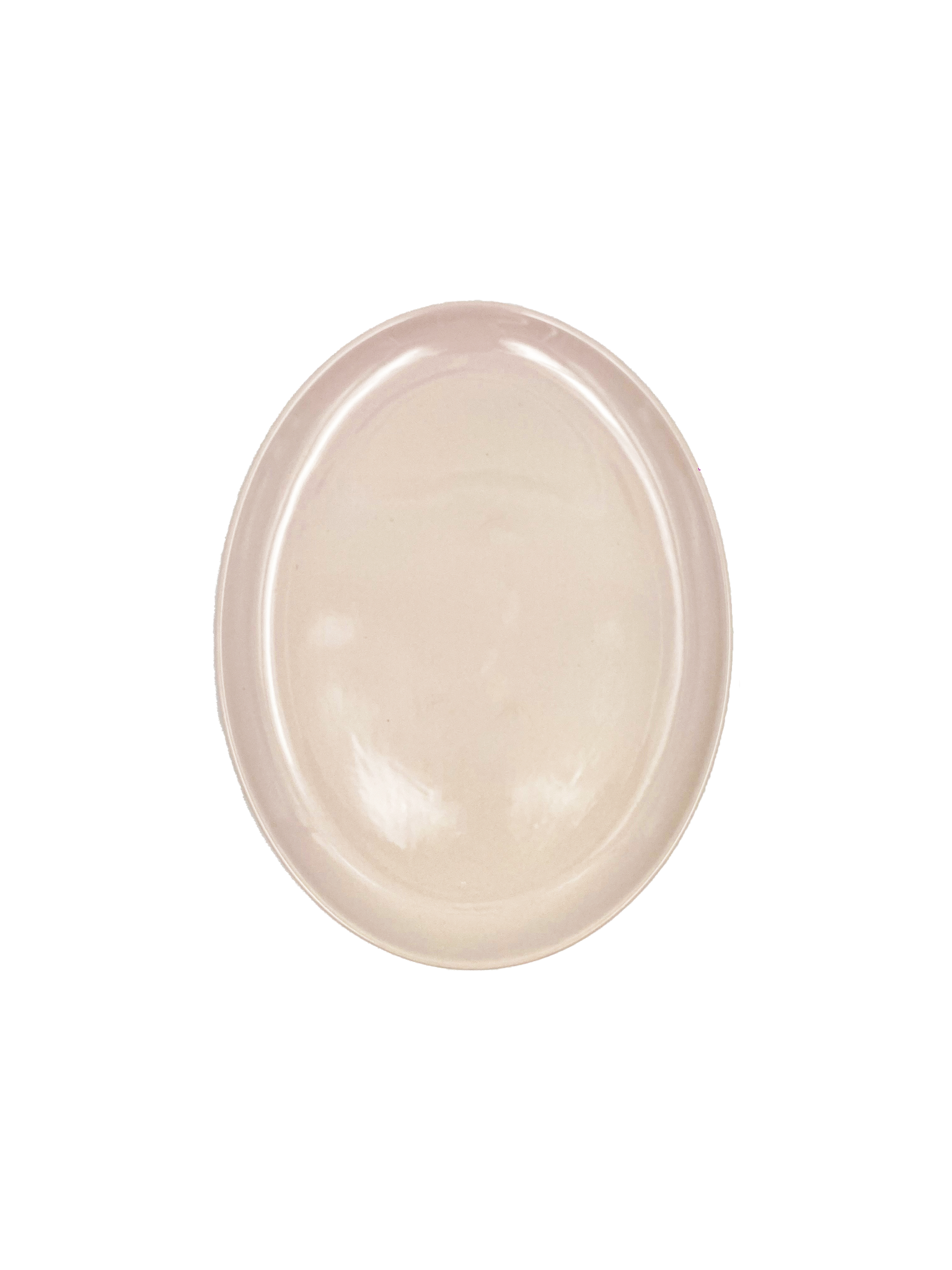 Shell Bisque Medium Oval Plate- Soft Pink- Set of 4