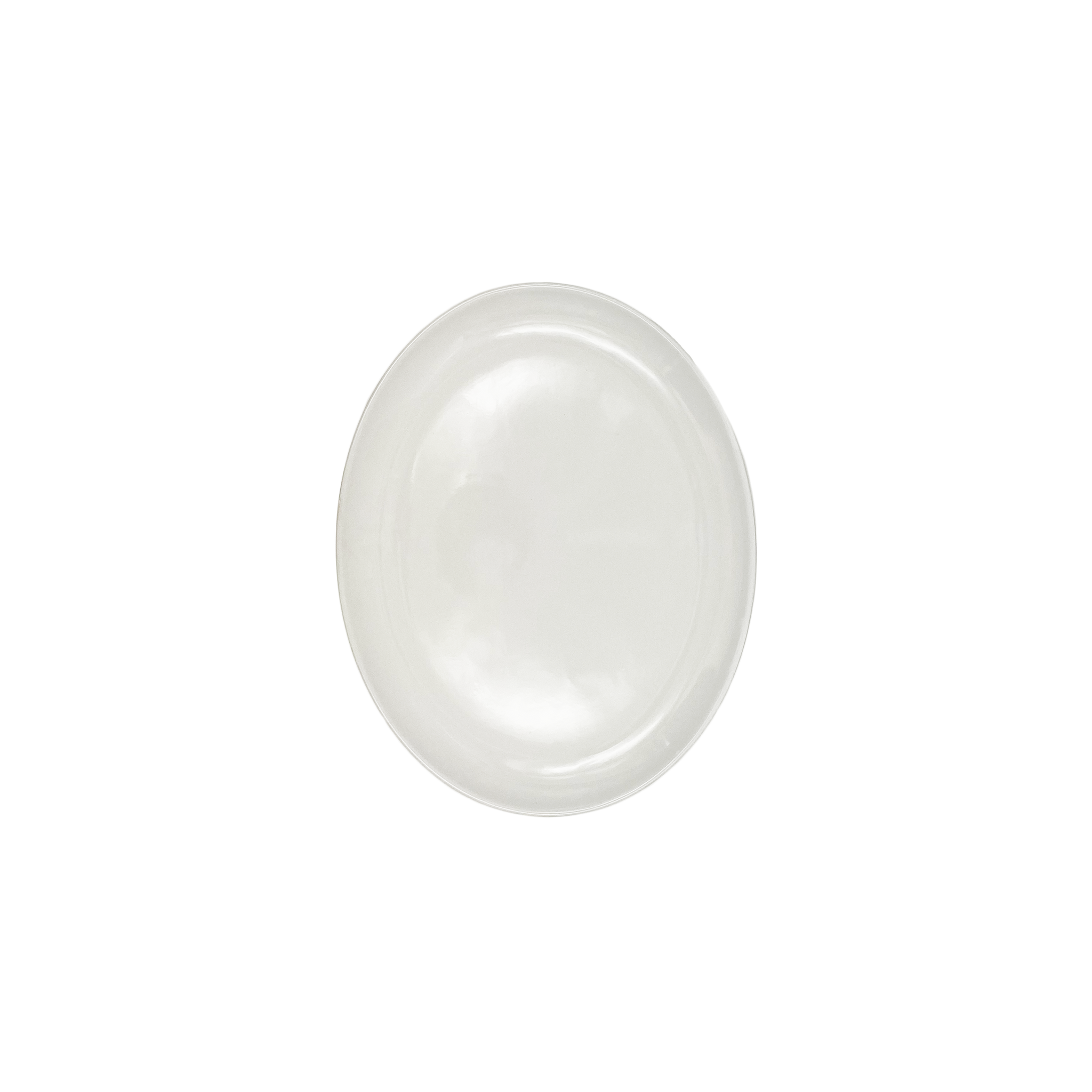 Shell Bisque Medium Oval Plate- White- Set of 4