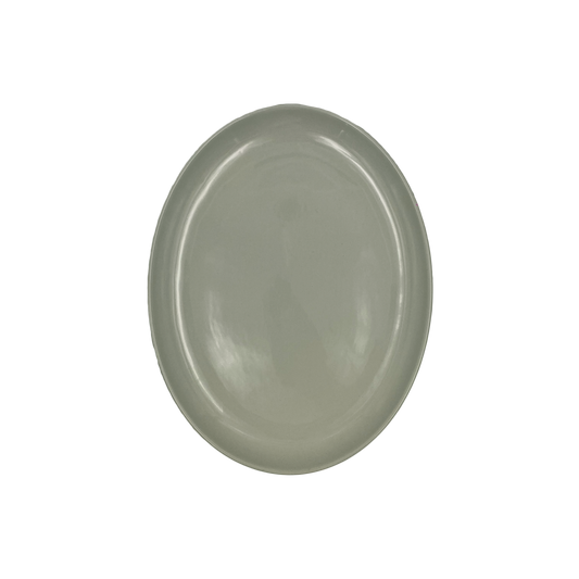 Shell Bisque Grey Porcelain Oval Serving Platter, Set of 2 Canvas Home Casual Dinnerware, dish sets, Grey, Platter, Porcelain, Porcelain Dinnerware, Serving, Serving Platter, Serving Trays + Platters, Set of 2, Shell Bisque, Shell Bisque Collection, Shell Bisque Grey, Shell Bisque Platter, Shell Bisque Serving Platter