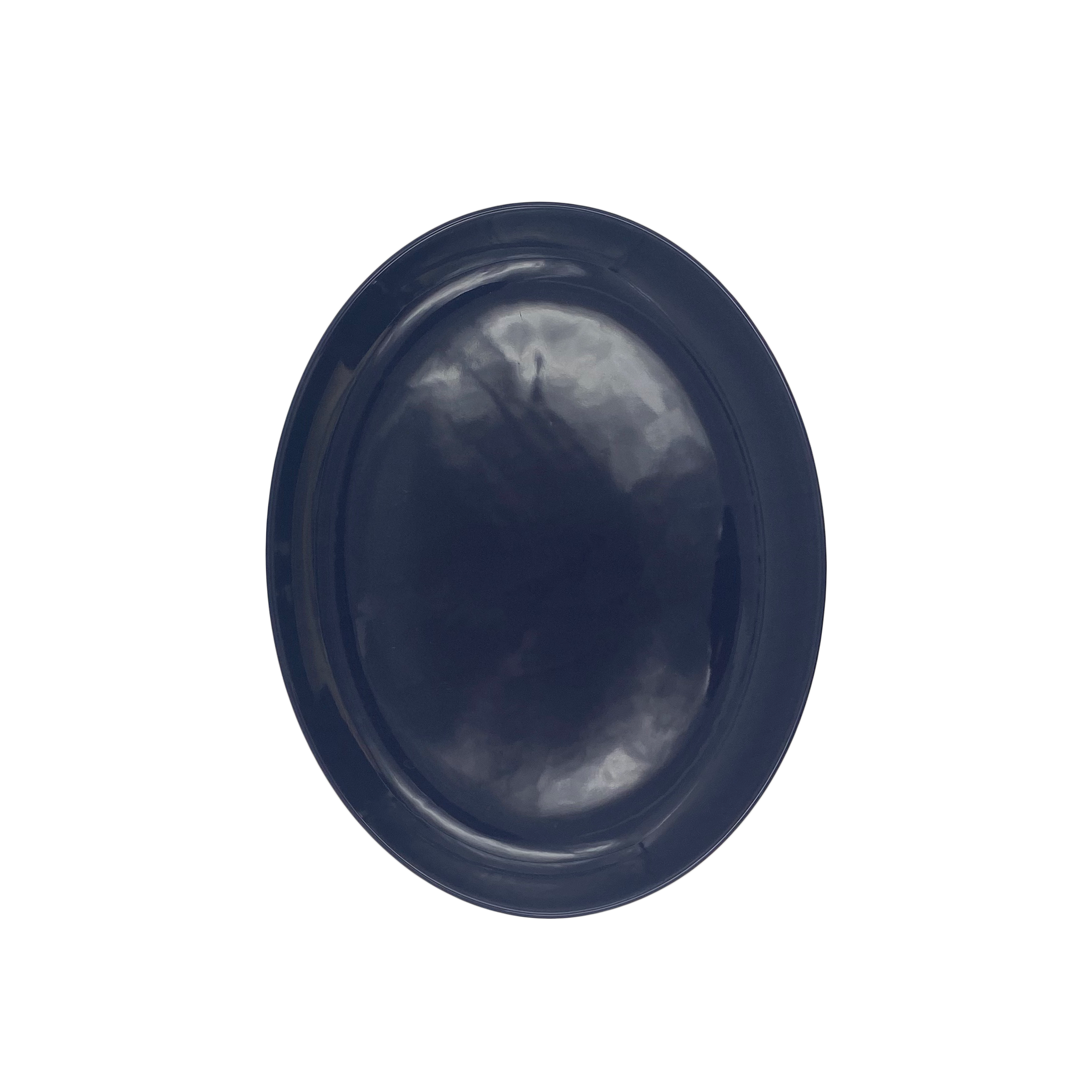 Shell Bisque Extra Large Oval Plate- Indigo- Set of 2