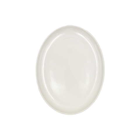 Shell Bisque Extra Large Oval Plate- White- Set of 2