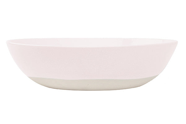 Shell Bisque Serving Bowl Soft Pink