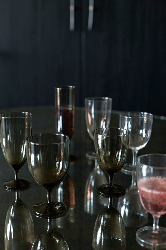 Amwell Water Stemware Set Canvas Home Amwell, Barware, Clear, Glass, Glassware, Set of 4, Stemmed Glass, Stemware, Water Glass, Water Glassware, Water Stemware