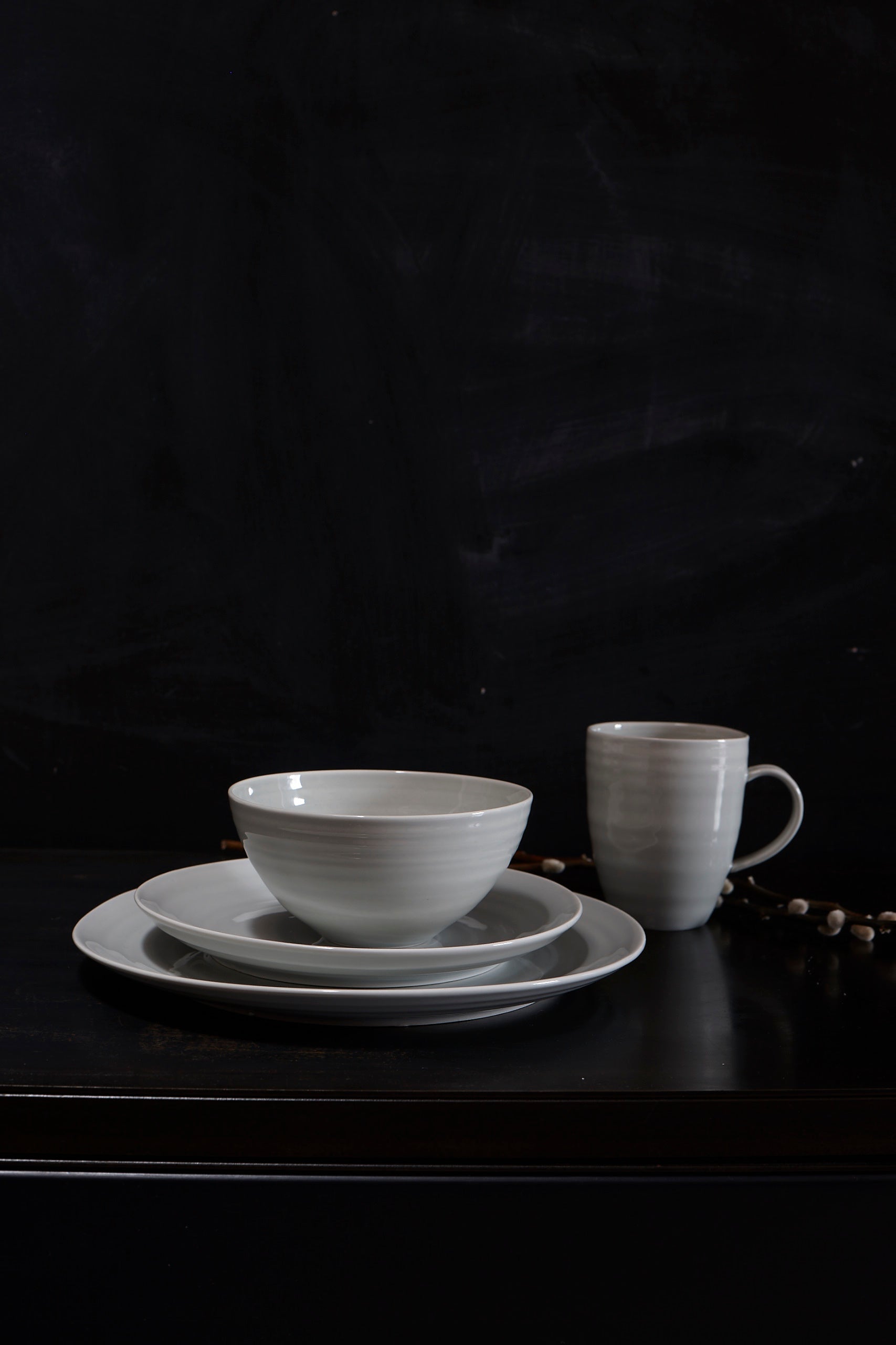 Daniel Smith Serving Bowl - Smoke Canvas Home bowl, Bowls, canvas home, contemporary dinnerware, Daniel Smith, Daniel Smith Collection, dinner party, dinnerware, dinnerware sets, dish sets, family, Large, modern dinnerware, Place Setting, Plates, Serving Bowls, simple dinnerware, Smoke, tabletop, tableware