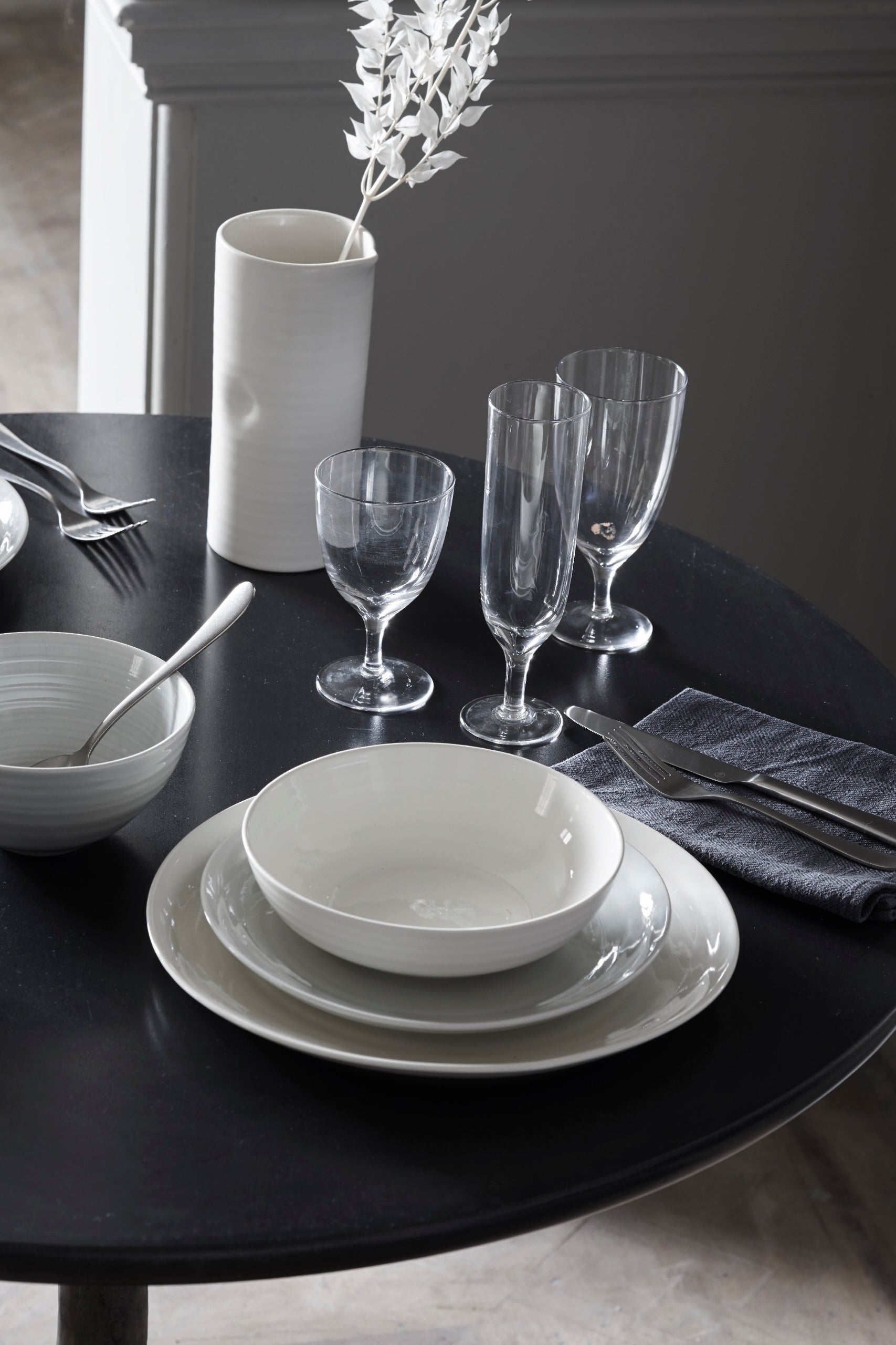 Pinch Pitcher in White Canvas Home $30-$50, canvas home, contemporary dinnerware, dinnerware, dinnerware sets, dish sets, handmade, Medium, mikasa dinnerware, new, Pinch, Pitcher, White