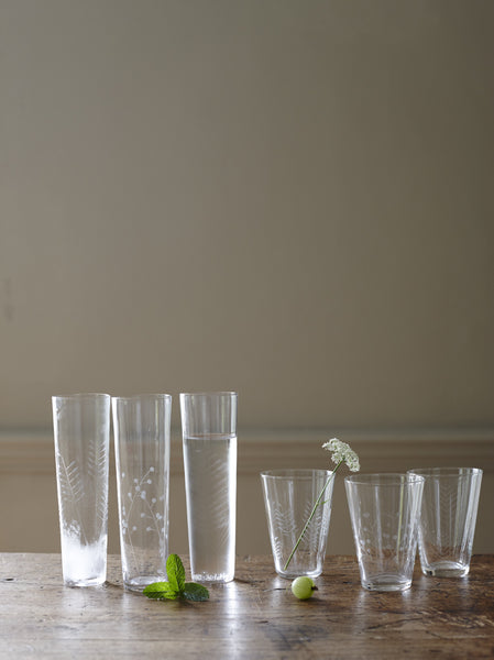 Sienna Etched Wine Glasses - Set of 6