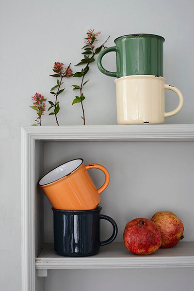 Tinware Espresso Mug in Red - Set of 4
