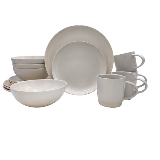 Shell Bisque White Porcelain 16 Piece Dinnerware Set, Service For 4 Canvas Home 16 Piece Dinnerware Set, Casual Dinnerware, Dinnerware Set, Porcelain, Porcelain Dinnerware, Service For 4, Shell Bisque, Shell Bisque Collection, Shell Bisque Dinnerware Set, Shell Bisque White, White